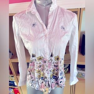 New York & Company Women’s Button Up Floral Shirt, Size XS